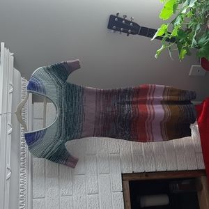 Anthropologie Knitted stretchy Mini dress short sleeves Size XS